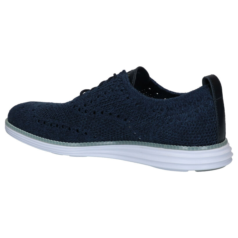 Cole Haan Original Grand Blauwe Veterschoenen in stof (267439)