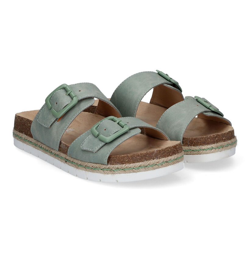 Love Our Planet Iris Groene Slippers in kunststof (310519)