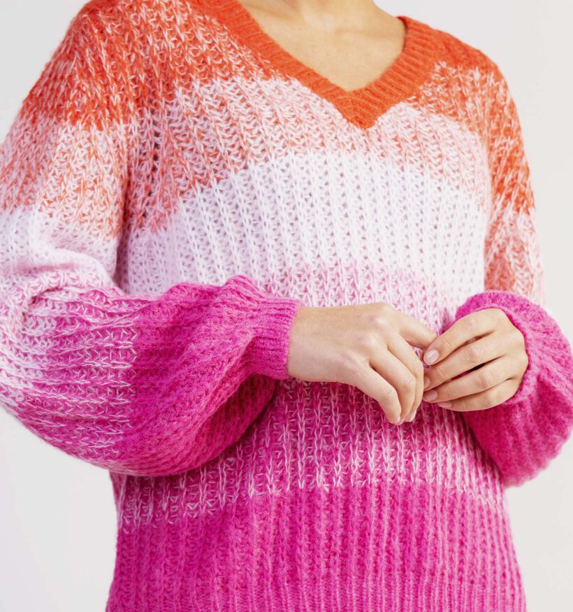 Millenium Pull rayé en Rose (330410)