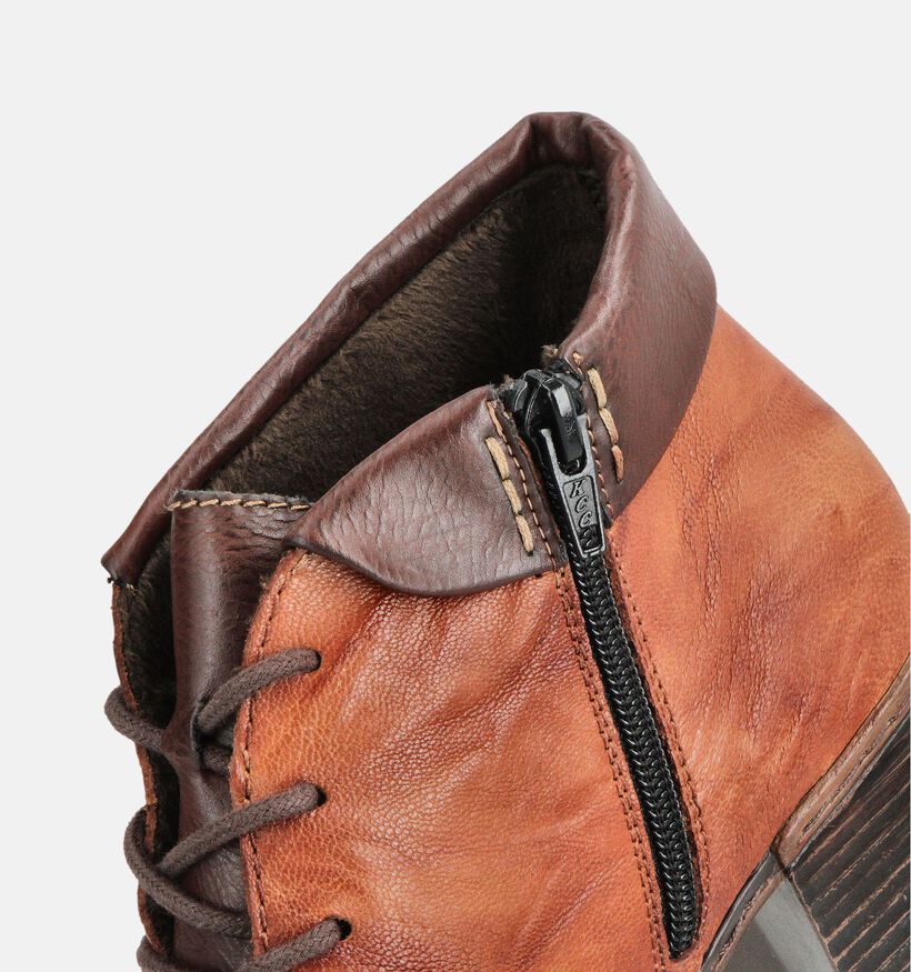 Rieker Cognac Enkellaarzen met Veter voor dames (377928)