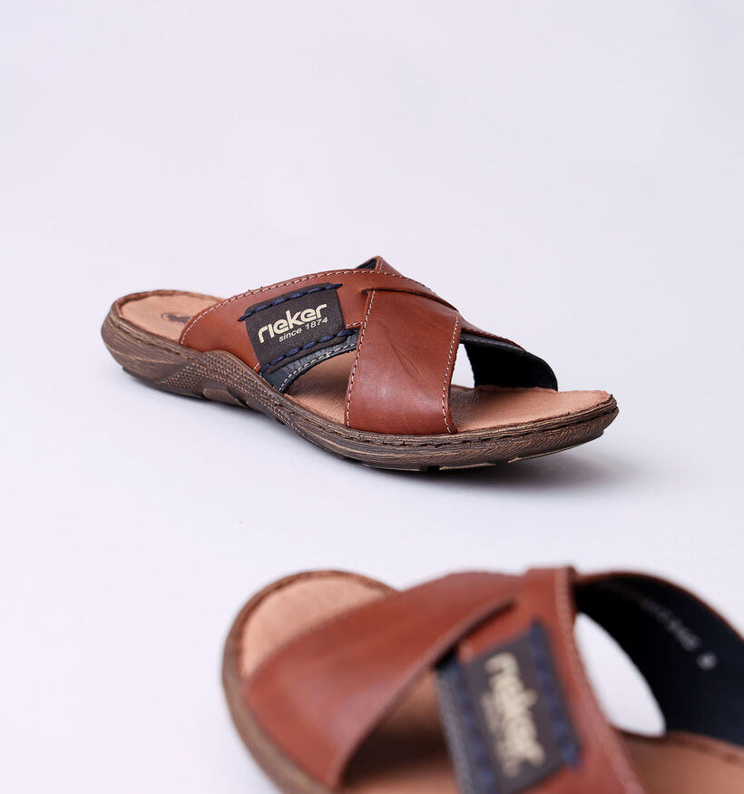 Rieker Bruine Slippers voor heren (354817)