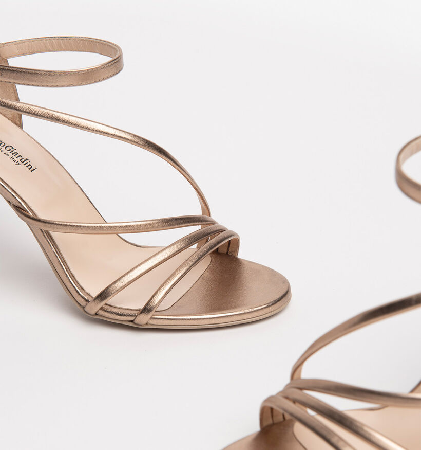 NeroGiardini Gouden Sandalen met Hak voor dames (370758)