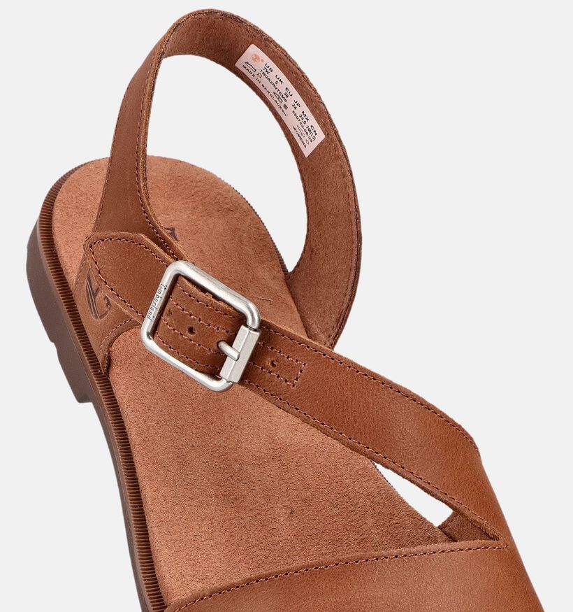 Timberland Calista Bay Backstrap Sandales plates en Cognac pour femmes (369106)