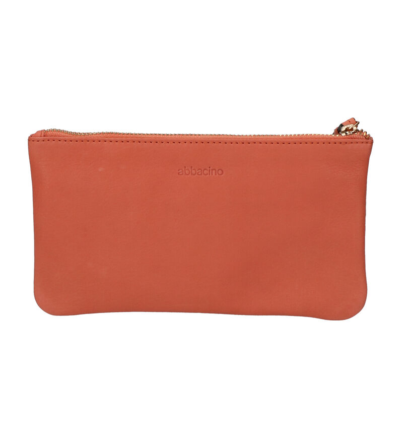 Abbacino Porte- monnaie zippé en Orange en cuir (274325)