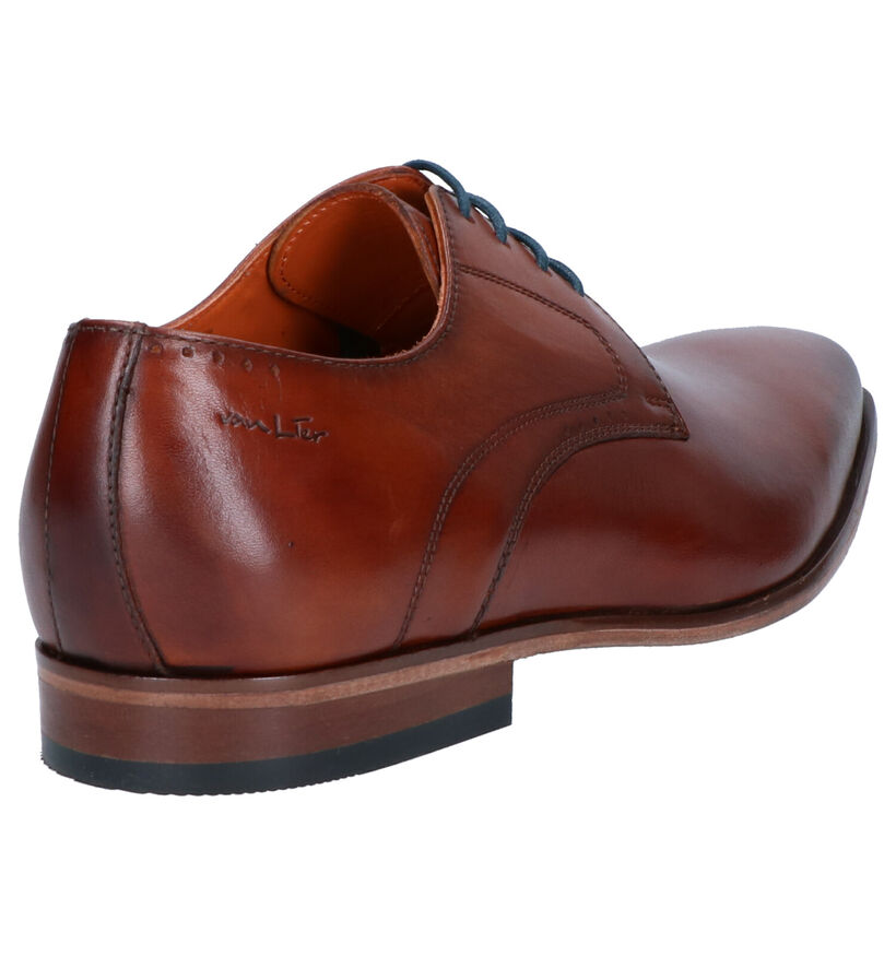 Van Lier Cognac Geklede Veterschoenen in leer (272963)