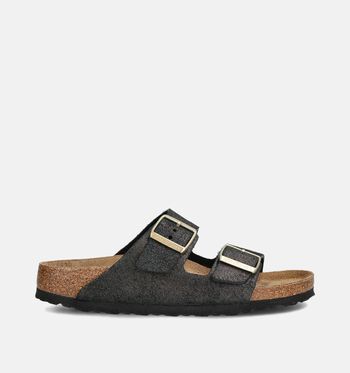 Birkenstock Arizona Nu-pieds Black Suede Shimmering