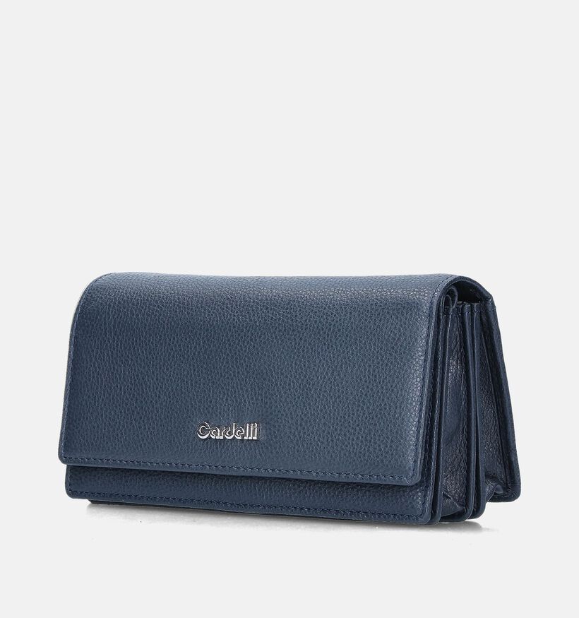 Euro-Leather Porte-monnaies zippé en Bleu pour femmes (365196)