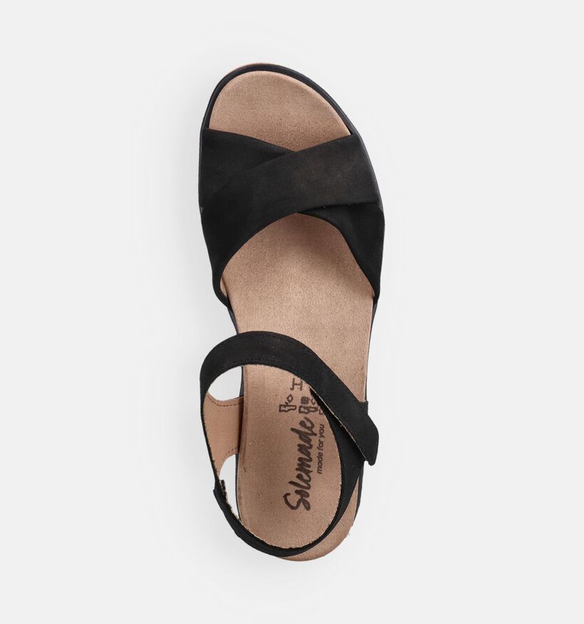 Solemade Mia 01 Zwarte Sandalen voor Steunzolen voor dames (371618) - geschikt voor steunzolen