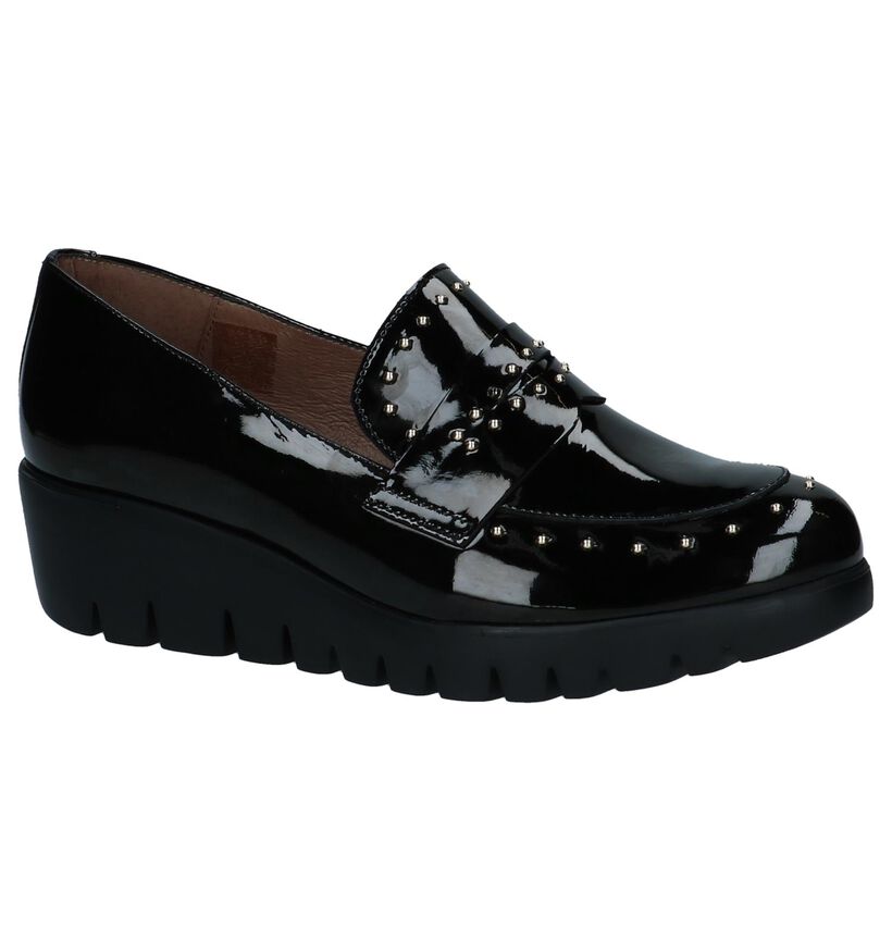 Zwarte Comfortabele Mocassins Wonders in lakleer (232043)