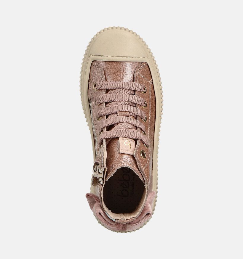 Beberlis Roze Veterschoenen met Strik voor meisjes (364586) - geschikt voor steunzolen