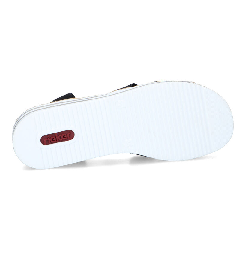 Rieker Zwarte Sandalen met Sleehak voor dames (323595)