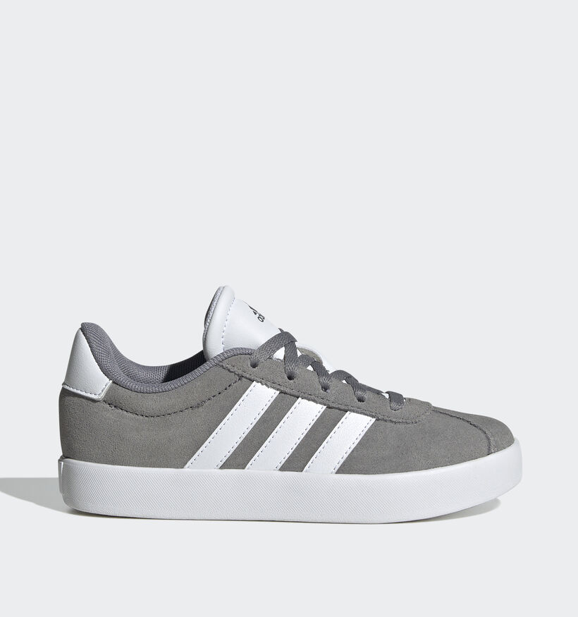 adidas VL Court 3.0 Witte/Groene Sneakers adidas VL Court 3.0 Donkergrijze Sneakers voor jongens, meisjes (366028) - geschikt voor steunzolen