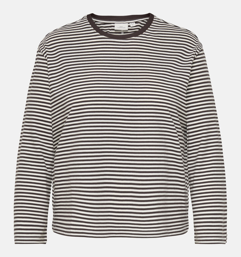 ONLY Carmakoma Freja Longsleeves en Marron pour femmes (381915)