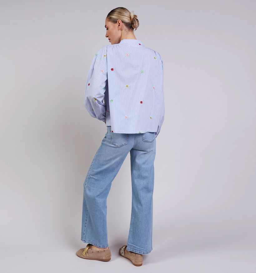 The Shirt Project Flower Blauwe Blouse voor dames (374309)