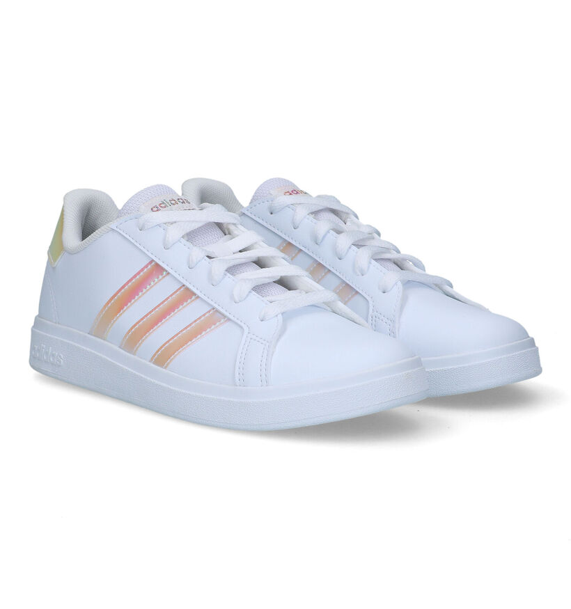 adidas Grand Court 2.0 K Witte Sneakers voor meisjes (332128)