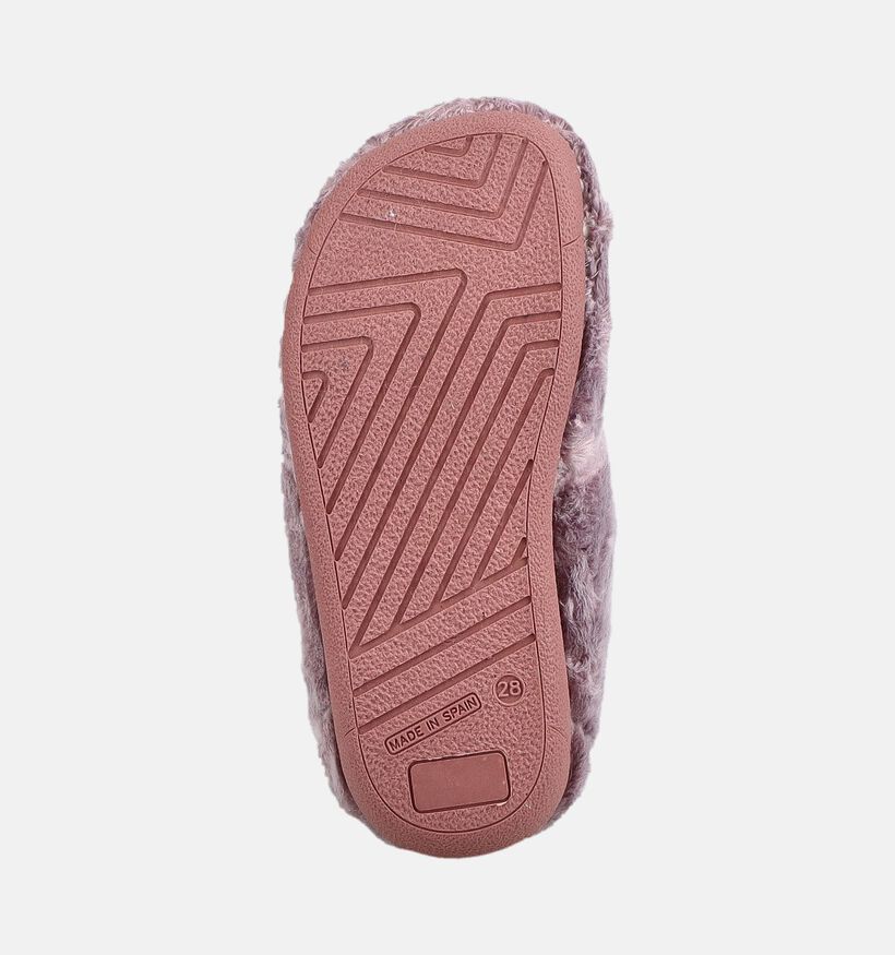 Milo & Mila Unicorn Pantoufles en Violet pour filles (381131) - pour semelles orthop&eacute;diques