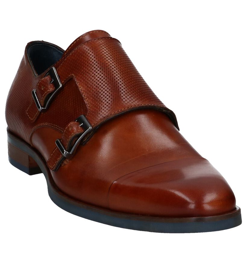 Cognac Geklede Schoenen Via Borgo in leer (247533)