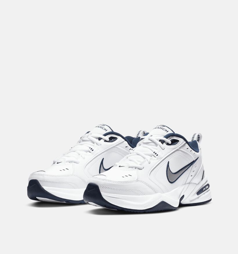 Nike Air Monarch Baskets basses en Blanc pour hommes (376109)