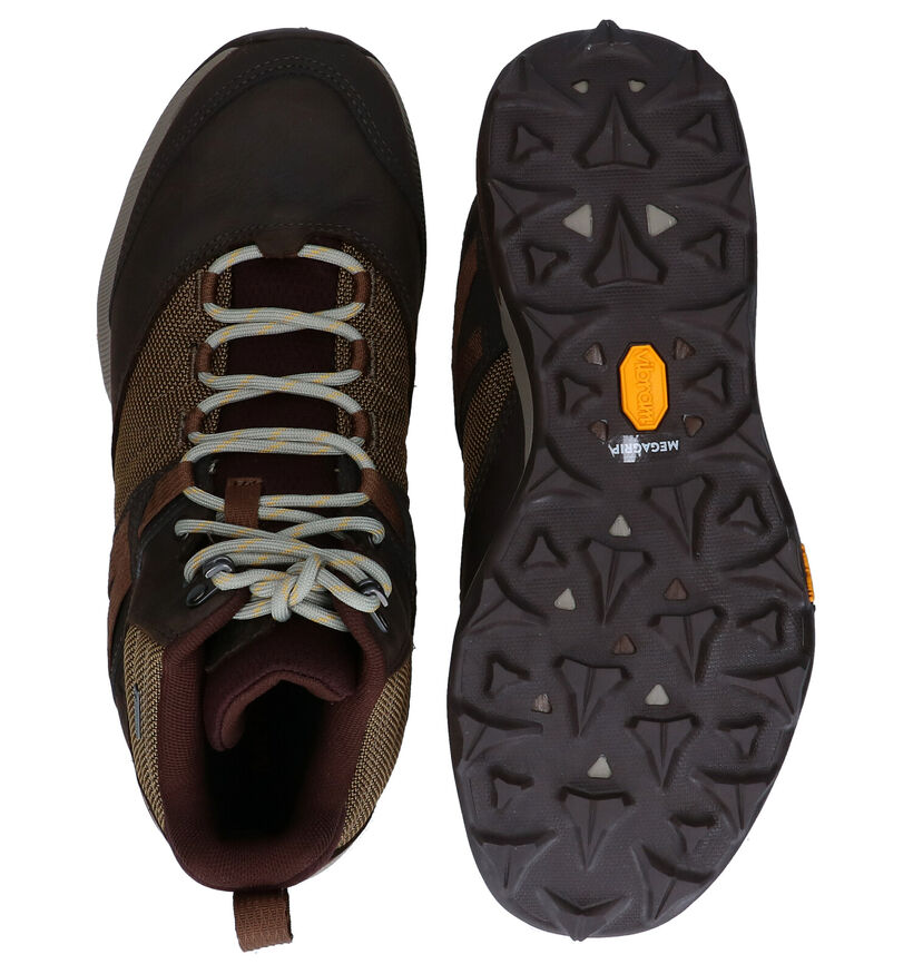 Merrell Zion Chaussures de randonn&eacute;e en Kaki en cuir (290072)