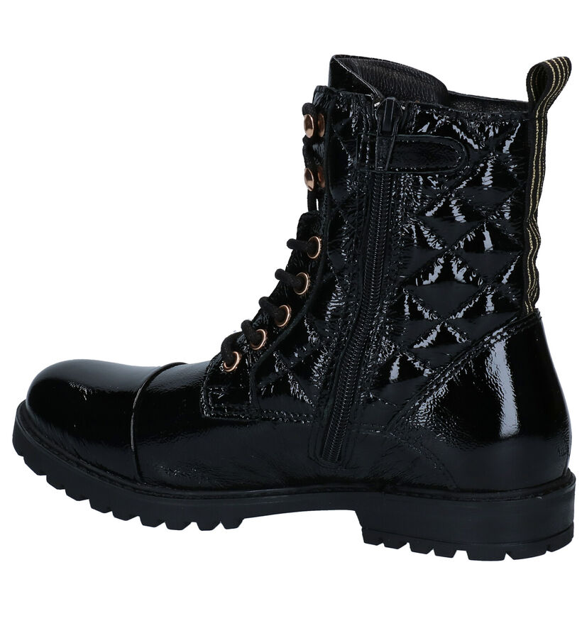 Milo & Mila Dublino Zwarte Boots in leer (296302)