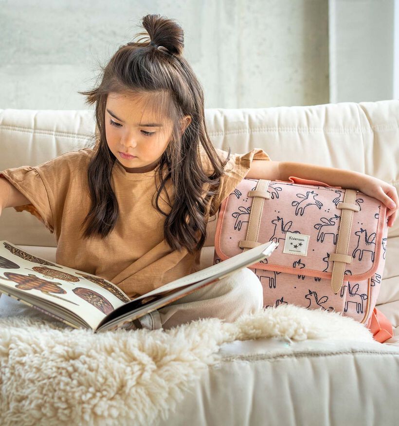 Kidzeoom Roze Boekentas voor jongens, meisjes (360003)