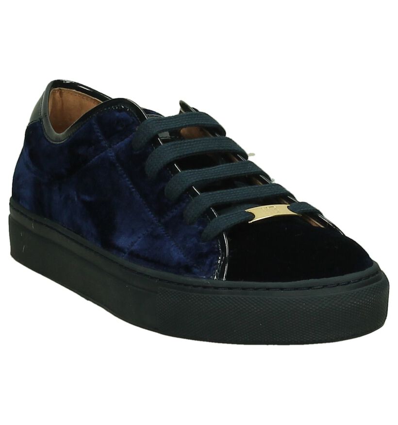 Hampton Bays Blauwe Velours Sneakers in velours (207836)