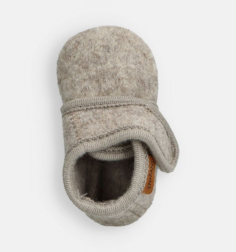 En Fant Pantoufles fermées en Ecru pour garçons, filles (360226)