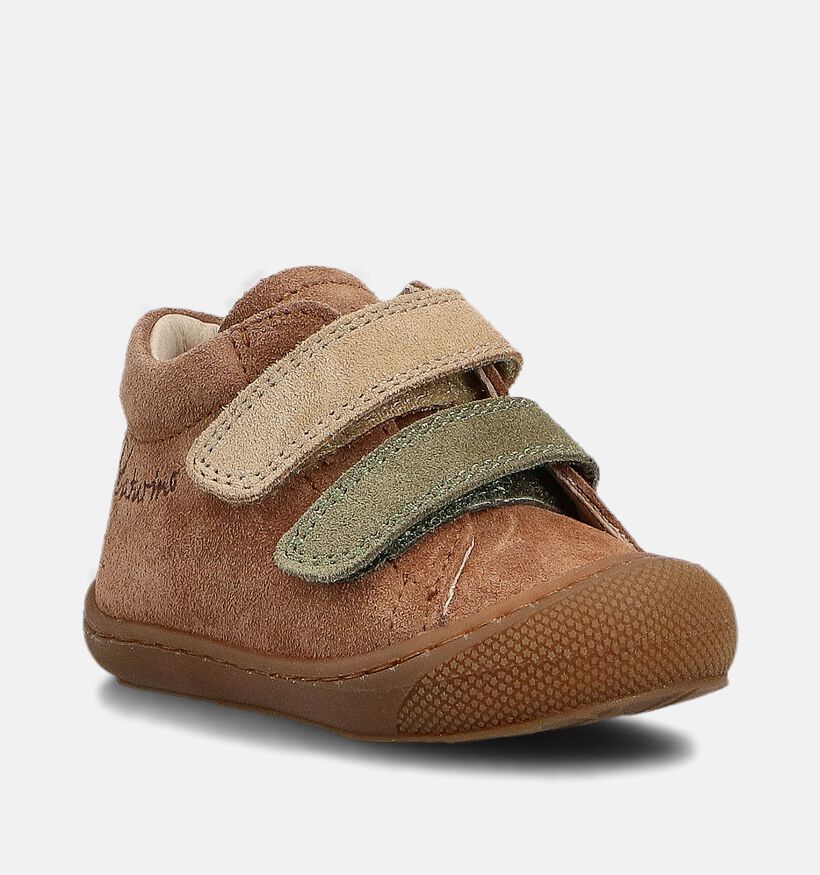 Naturino Corkel Suede Cognac Babyschoenen voor meisjes, jongens (364260) - geschikt voor steunzolen