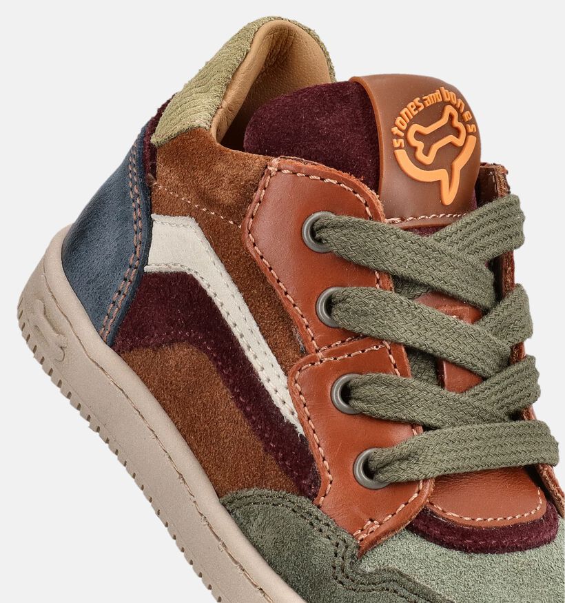 STONES and BONES Need Boots &agrave; lacets en Marron/Multi pour gar&ccedil;ons (381409) - pour semelles orthop&eacute;diques