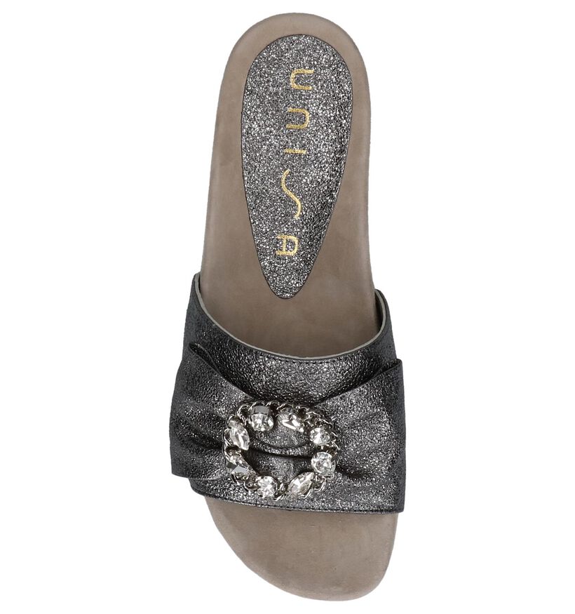 Zilveren Elegante Slippers Unisa Codeo in leer (218824)