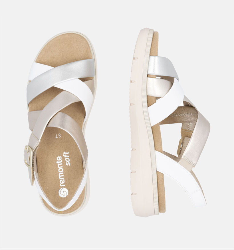 Remote Witte Sandalen met platform voor dames (354861) - geschikt voor steunzolen