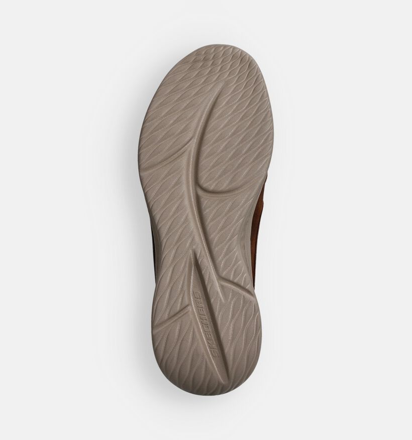 Skechers Slade Cooper Cognac Slip-ons voor heren (375624) - geschikt voor steunzolen