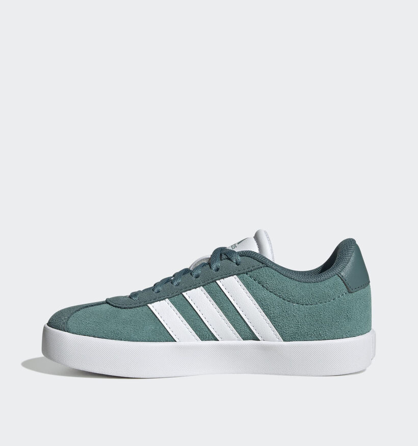 adidas VL Court 3.0 Baskets en Vert pour filles, gar&ccedil;ons (365439) - pour semelles orthop&eacute;diques