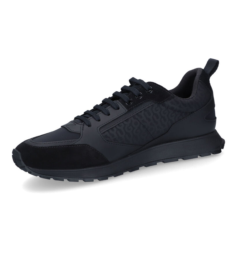 Hugo Icelin Runn Baskets en Noir pour hommes (311058) - pour semelles orthopédiques