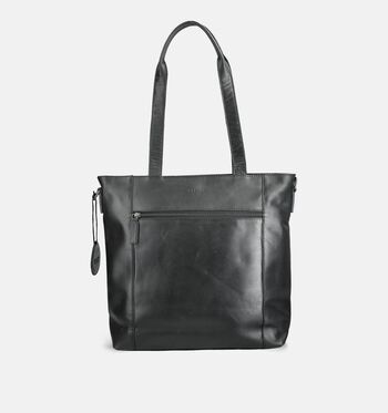 Saccoo Schoudertassen Zwart/Cognac/Bruin