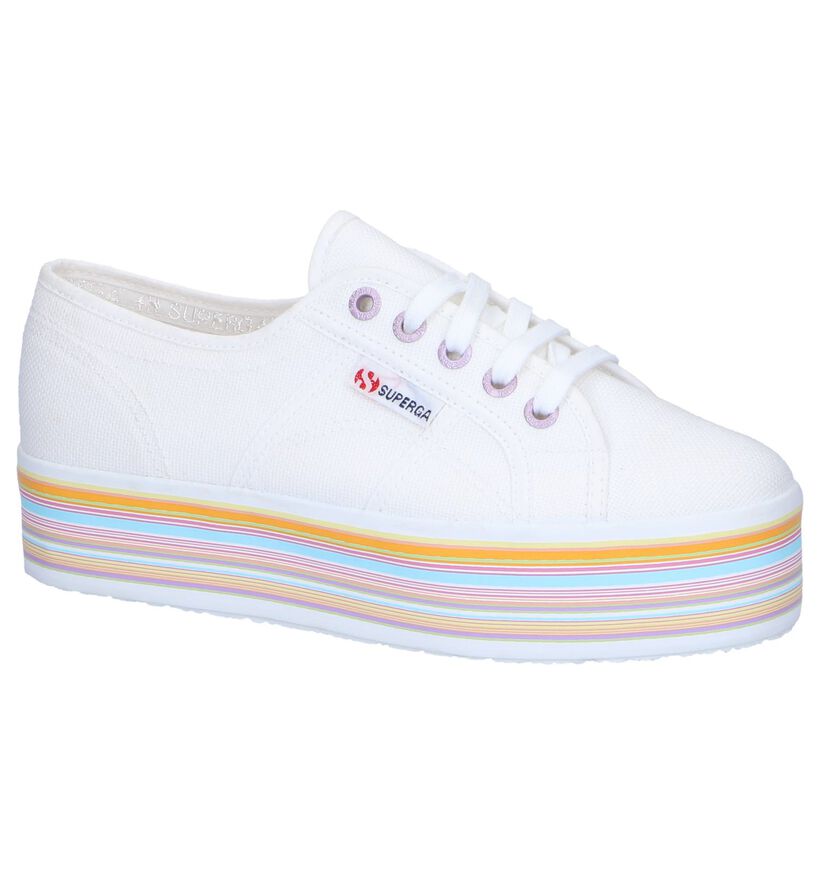 Witte Lage Sneakers Superga in stof (243129)