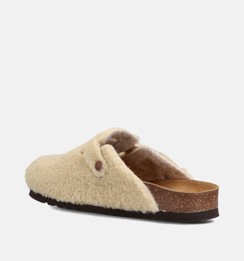 Scholl Fae Faux Shearling Beige Clogs voor dames (364561)