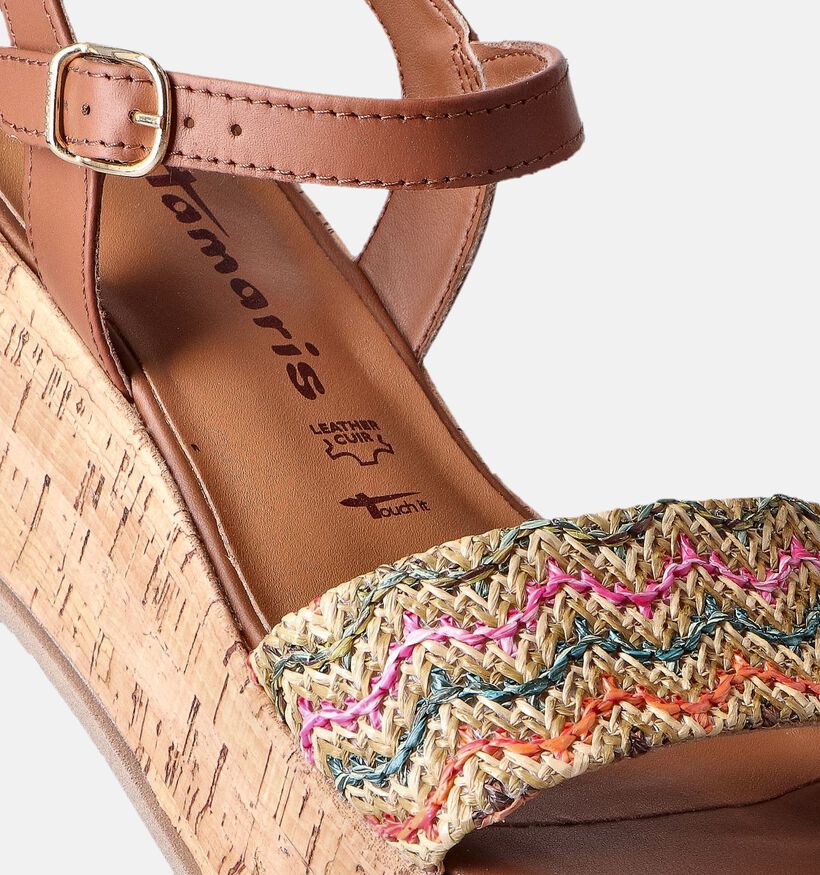 Tamaris Sandales compensées en Cognac pour femmes (354413)