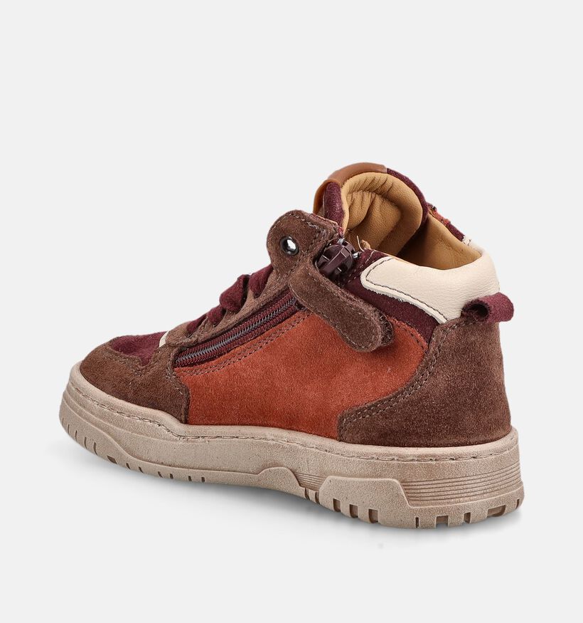 STONES and BONES Moldy Boots &agrave; lacets en Marron pour gar&ccedil;ons (378202) - pour semelles orthop&eacute;diques
