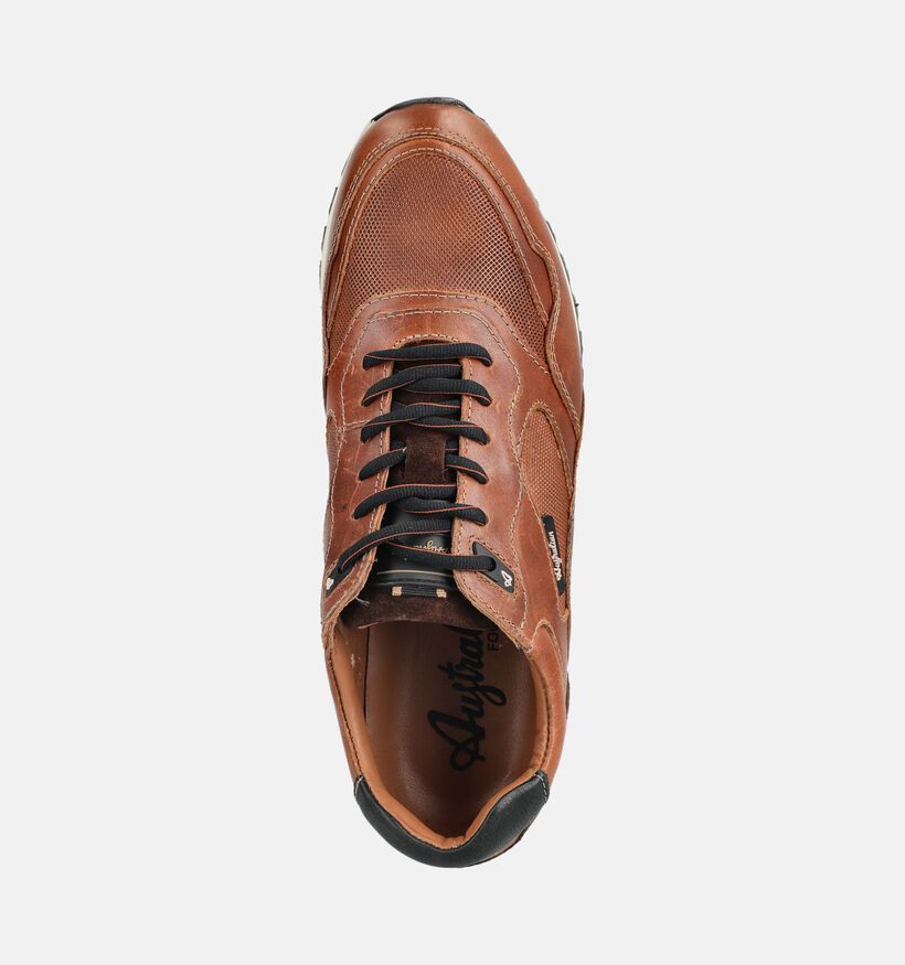 Australian Fabian Chaussures plates en Cognac pour hommes (377108) - pour semelles orthop&eacute;diques