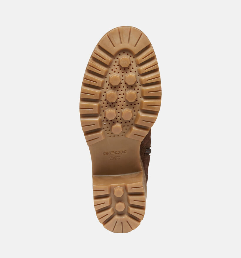 Geox Damiana Donkerbruine Enkellaarzen voor dames (360125)