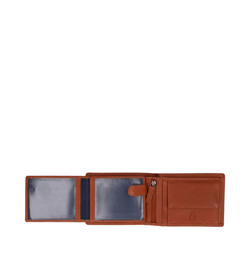Euro-Leather Portefeuille en Cognac en cuir (310417)