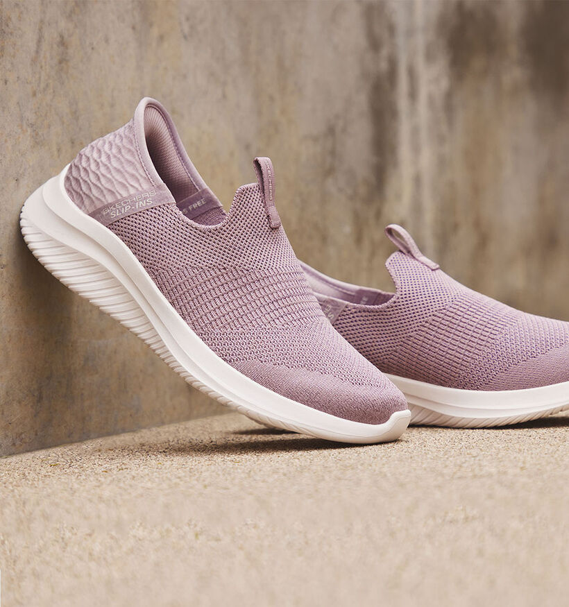 Skechers Hands Free Slip-ins Baskets en Rose pour femmes (319353)