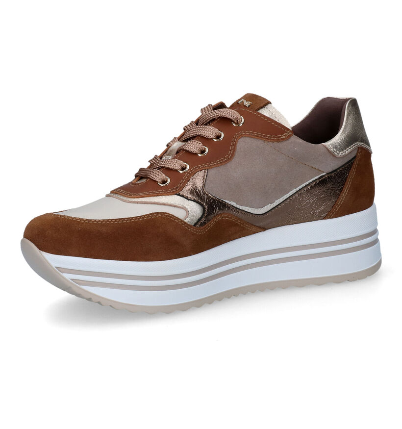 NeroGiardini Cognac Sneakers voor dames (314536) - geschikt voor steunzolen