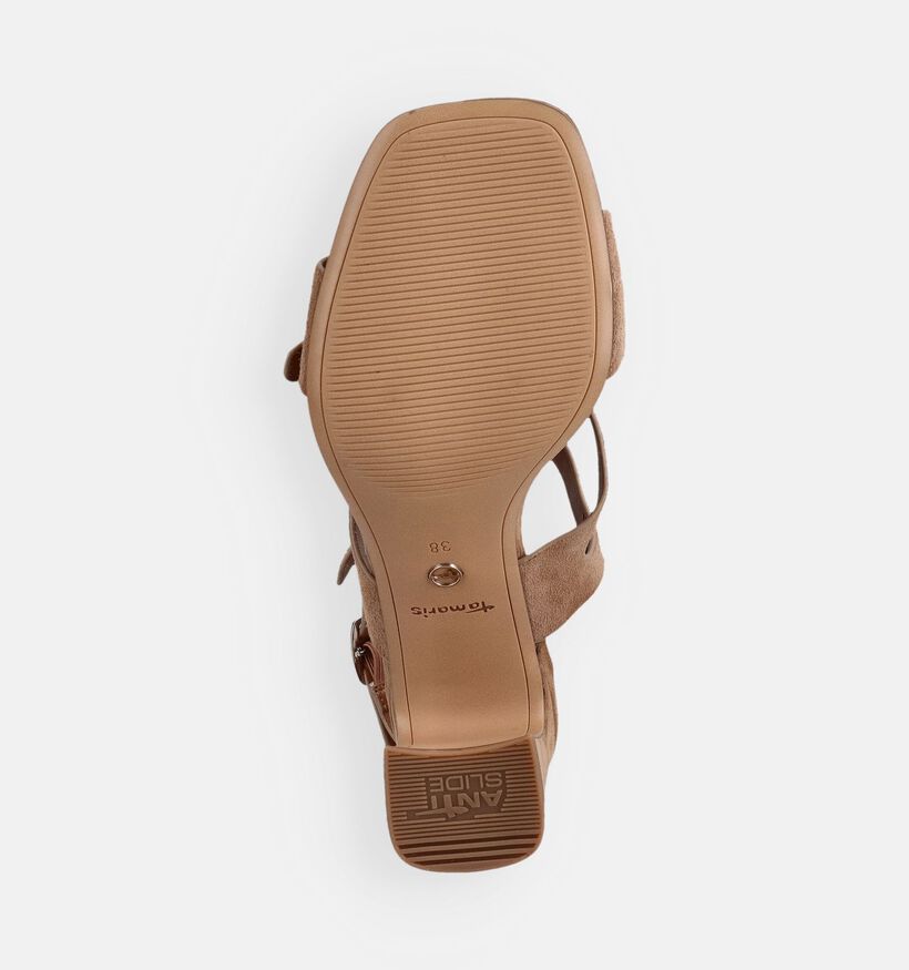 Tamaris Beige Sandalen met hak voor dames (371766)