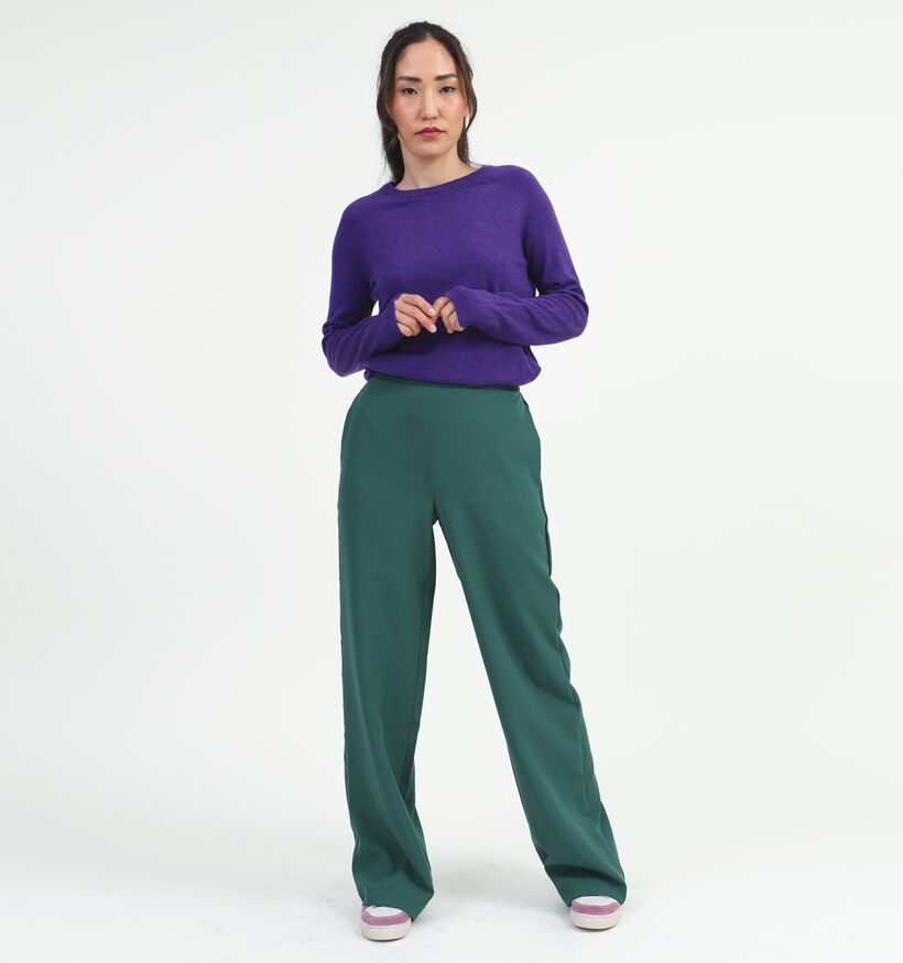 Pieces Bossy Pantalon large L32 en Vert pour femmes (332338)