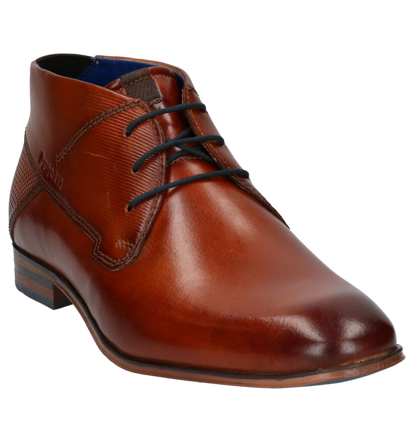 Bugatti Chaussures habillées en Cognac en cuir (255344)