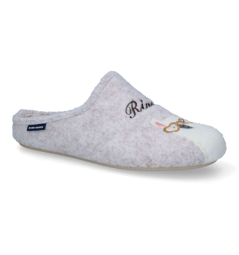 River Woods Ilke Pantoufles en Beige en textile (316017)