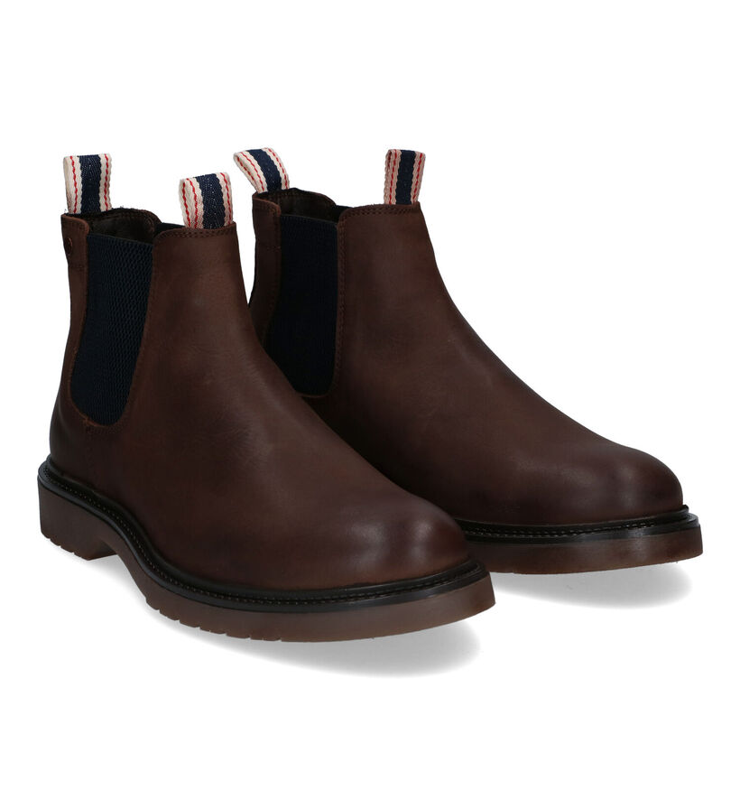 Jack & Jones Leyton Bruine Chelsea Boots in stof (294957)