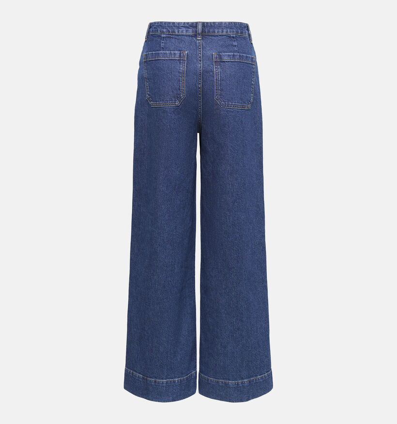 JDY Vega Donkerblauwe Straight Wide Leg Jeans voor dames (379377)
